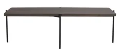 SHELTON SOFFBORD BRUN/SVART 145cm