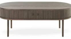 SLIDE Soffbord Oval 120×60 cm Brunlackad