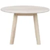 Taransay soffbord Ø60 beige travertin/vitpigmenterad ek