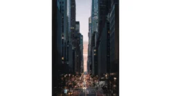 Tavla In the City,80x120, glas m ram