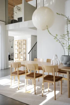 Wolcott stol ek/brunt läder-textil