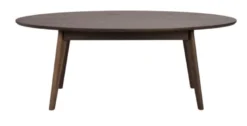 Yumi soffbord ovalt 130x65 brun ek